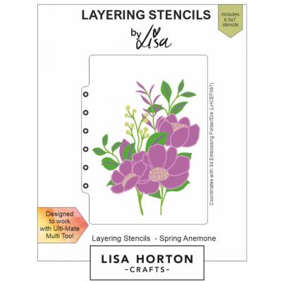 Lisa Horton Crafts Layering Stencils - Spring Anemone